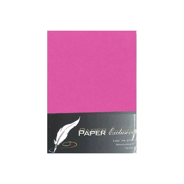 Paper Exclusive Dobbelt Kort A6, 240 g, Tekstureret, 10 stk